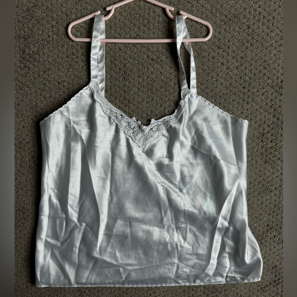 White silk lingerie top